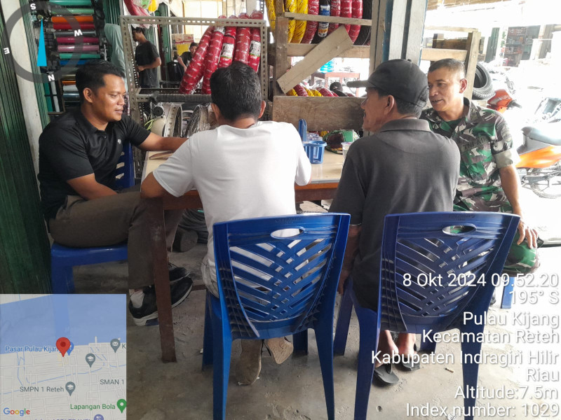 Tingkatkan Silaturahmi Antar Sesama Bersama Koramil 07/Reteh Melalui Komsos