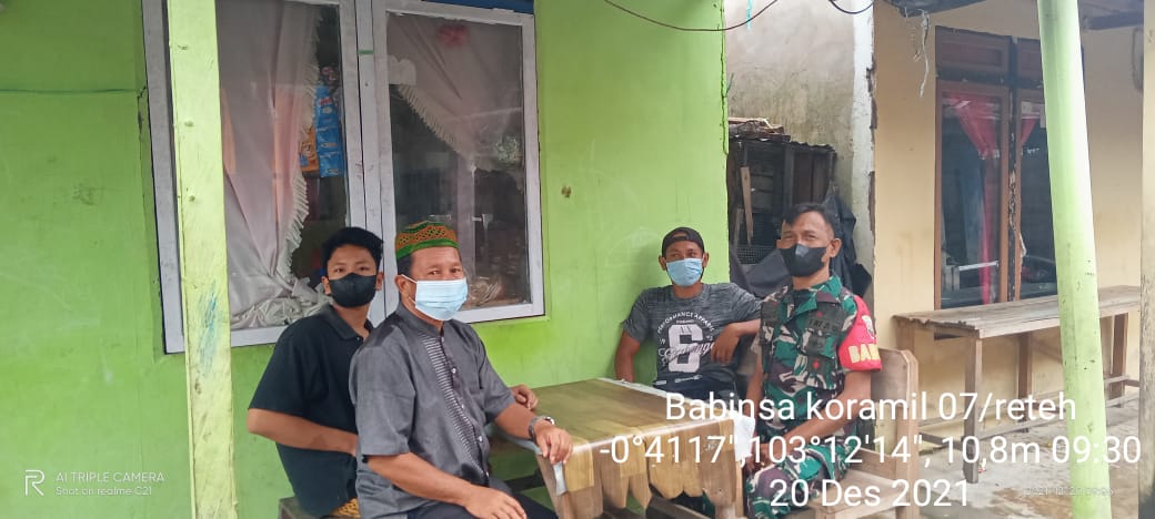 Komsos di Sungai Undan Rutin Dilakukan Babinsa 07/Reteh