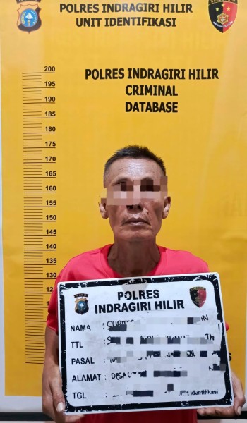 Polsek Tempuling Amankan Warga Pembakar Lahan di Desa Harapan Jaya