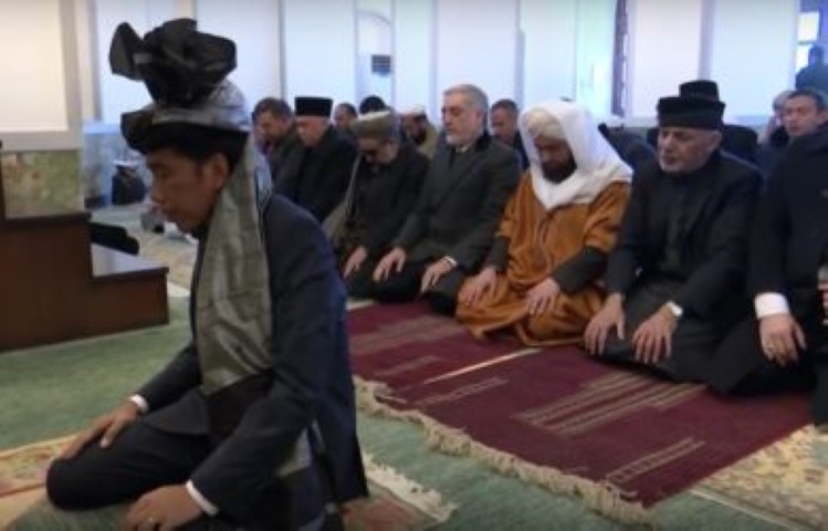 Subhanallah, Presiden Jokowi Imam Shalat Presiden Afghanistan, Ini Videonya