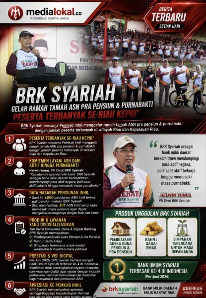 Cetak Peserta Terbanyak se-Riau Kepri, BRK Syariah dan Pemkab Inhil Gelar Ramah Tamah ASN Pensiun dan Purnabakti