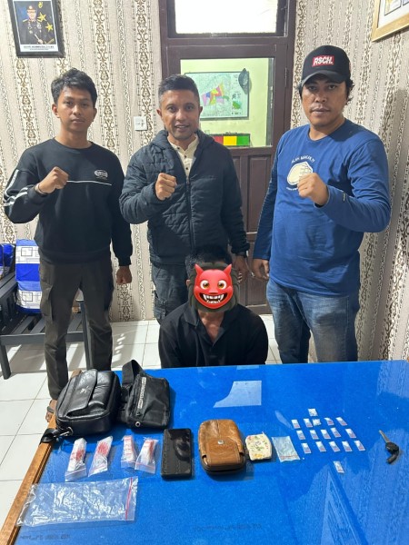 Polsek Enok Berhasil Amankan Tersangka Pengedar Narkotika Jenis Shabu
