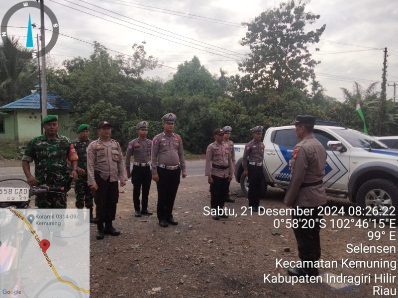 Koramil 09/Kemuning Lakukan Kegiatan Pengamanan Natal dan Tahun Baru 2025