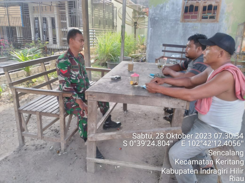 Tingkatkan Sinergitas Babinsa Koramil 09/Kmg Dalam Pelaksanaan Komsos Bersama Masyarakat