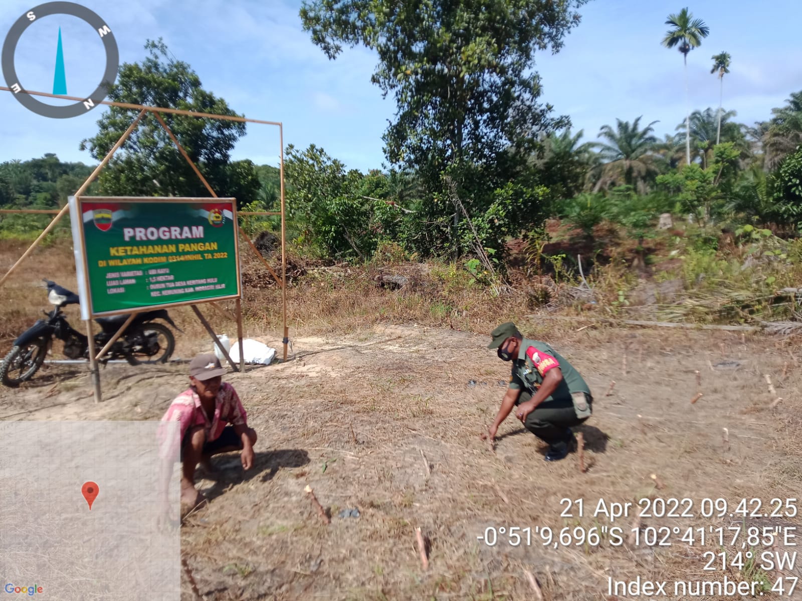 Koramil 09/Kemuning Giat Melaksanakan Ketahanan Pangan di Wilayah Binaan