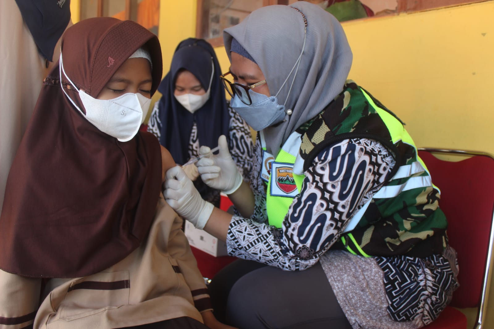 Kodim 0314/Inhil Terus Gencarkan Vaksinasi ke Sekolah-sekolah