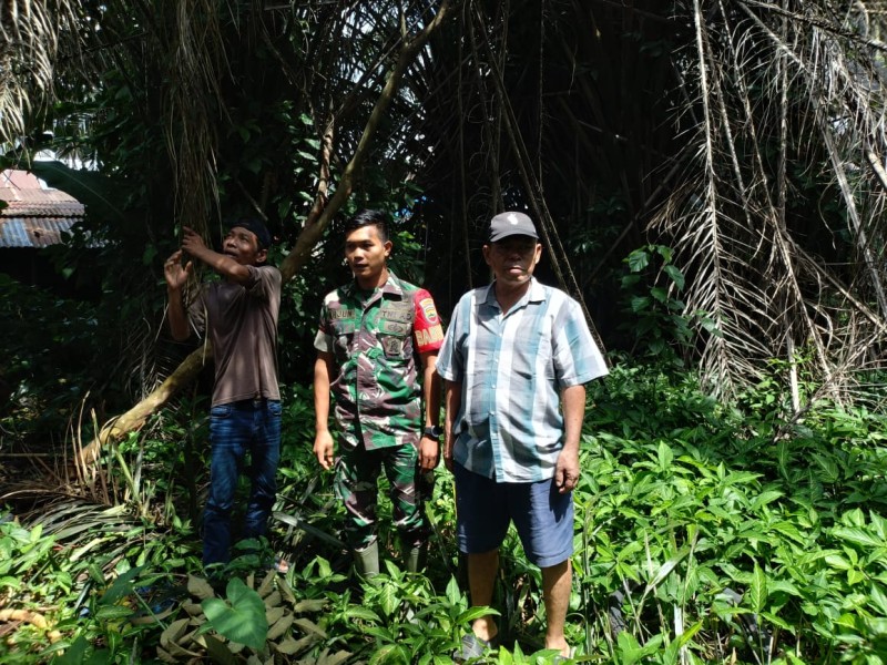 Jaga Kampung dari Bahaya Karhutla, Babinsa dan Masyarakat Mantap Sinergitas