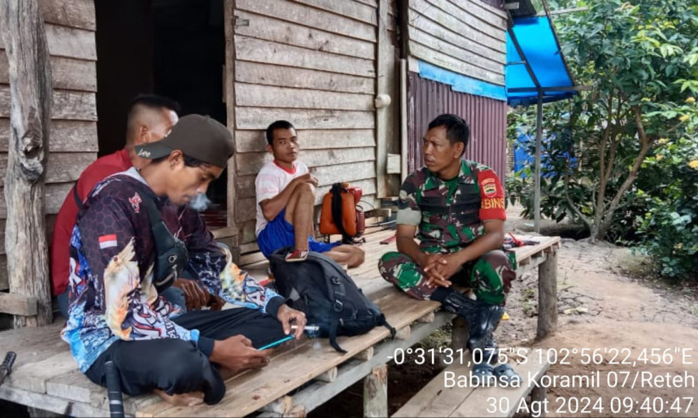 Koramil 07/Reteh Tingkatkan Silaturahmi Antar Sesama Dengan Warga