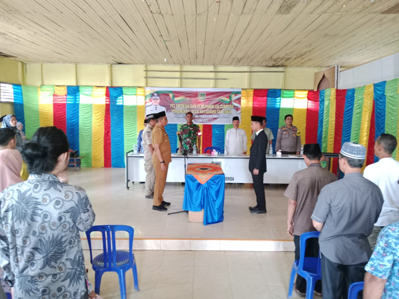 Pelantikan Perangkat Desa Kepala Urusan Perencanaan Desa Kita Baru Yang Langsung Didampingi Oleh Danramil 09/Kemuning