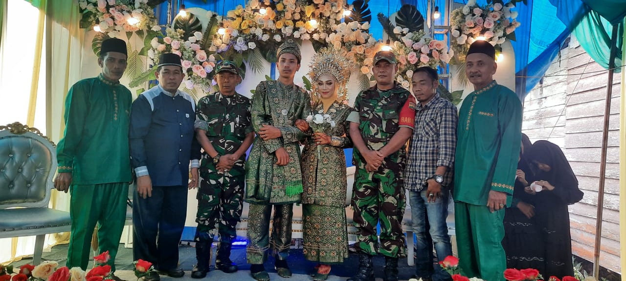 Danramil 03/Tempuling Hadiri Resepsi Pernikahan Warga Binaan Sebagai Sarana Komsos