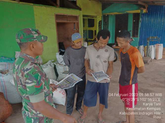 Lagi, Babinsa Sosialisasikan Penerimaan KOMCAD TNI AD Diwilayah Koramil 03/Tpl