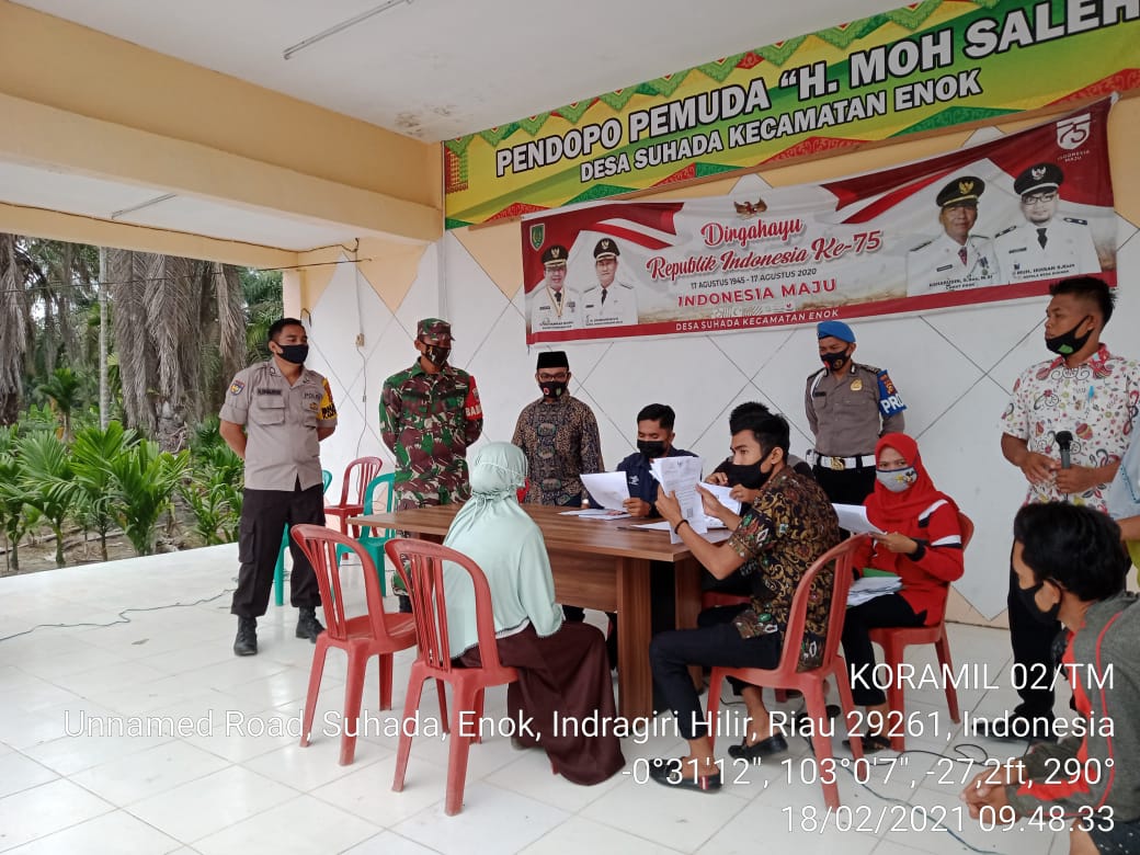 Pantau Penyaluran BST di Suhada, Ini Pesan Babinsa Koramil 02/Tanah Merah