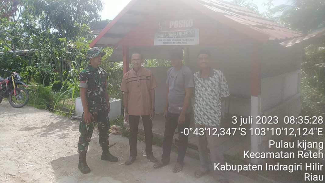 Masih Suasana Idul Adha, Koramil 07/Reteh Tetap Turun Ke Lapangan Guna Jalin Silaturahmi