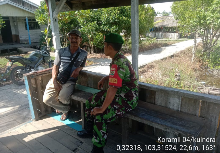 Ciptakan Masyarakat Pancasila, Babinsa Koramil 04/Kuindra Harap Untuk Saling Menghargai Antar Sesama