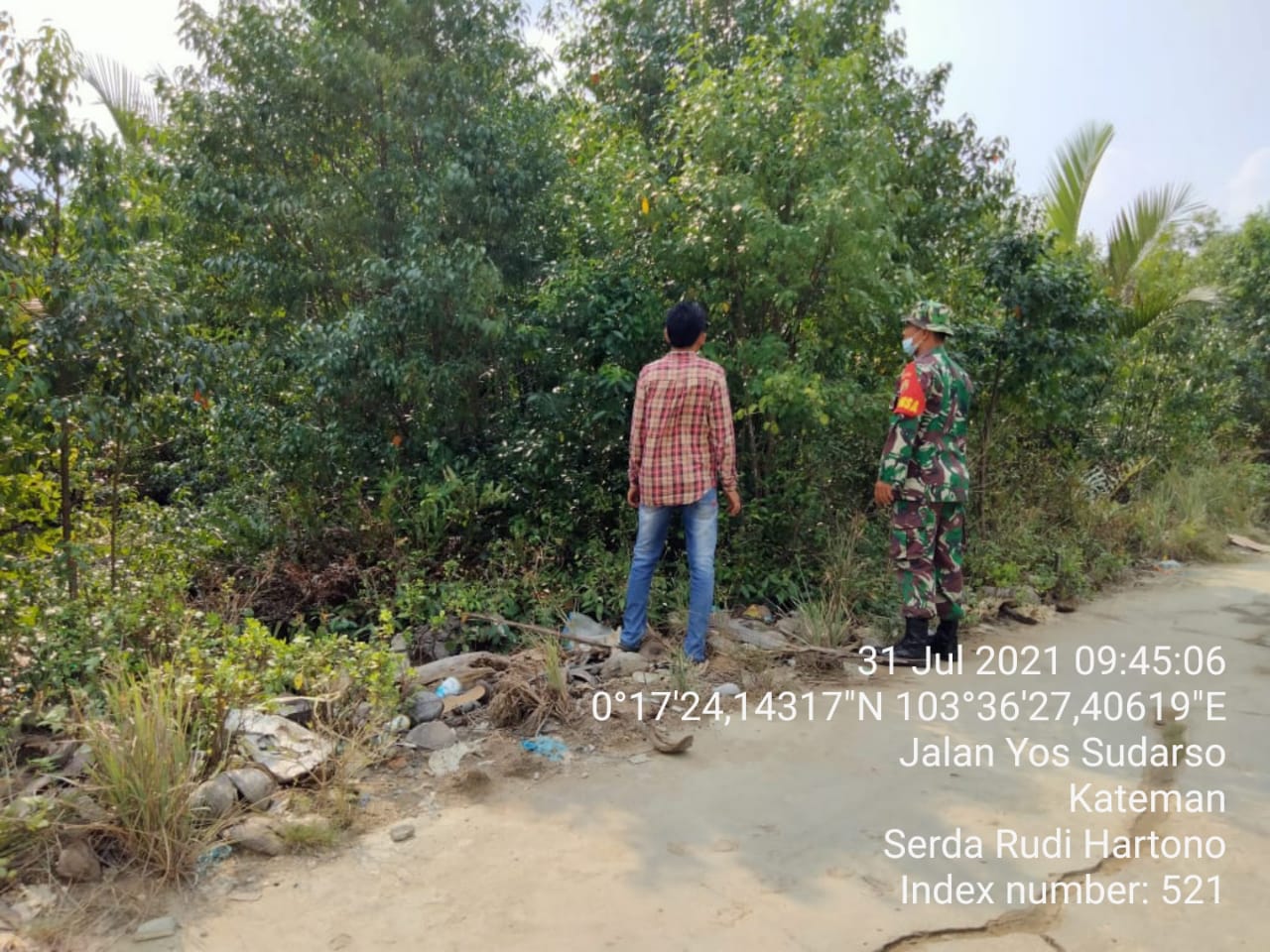 TNI Koramil 06/Kateman dan Warga Gencar Patroli Karhutla di Wilayah Tagaraja