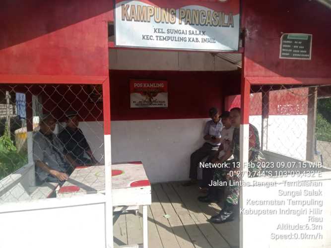 Komsos di Kampung Pancasila, Babinsa Koramil 03/Tpl Sampaikan Ini