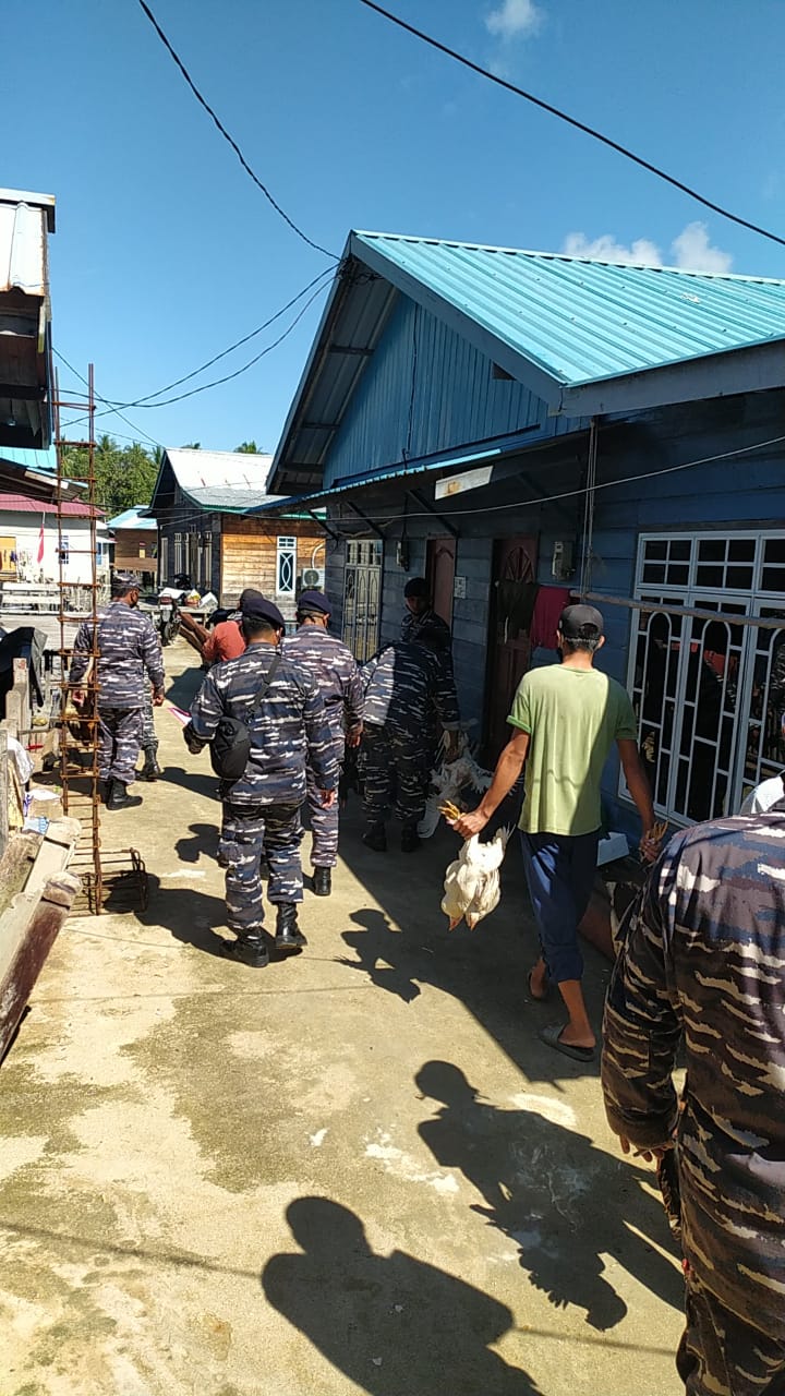 Pembagian Ayam Ternak Program Ketahanan Pangan Lanal Tarempa Pembagian Ayam Ternak Program Ketahanan Pangan Lanal Tarempa