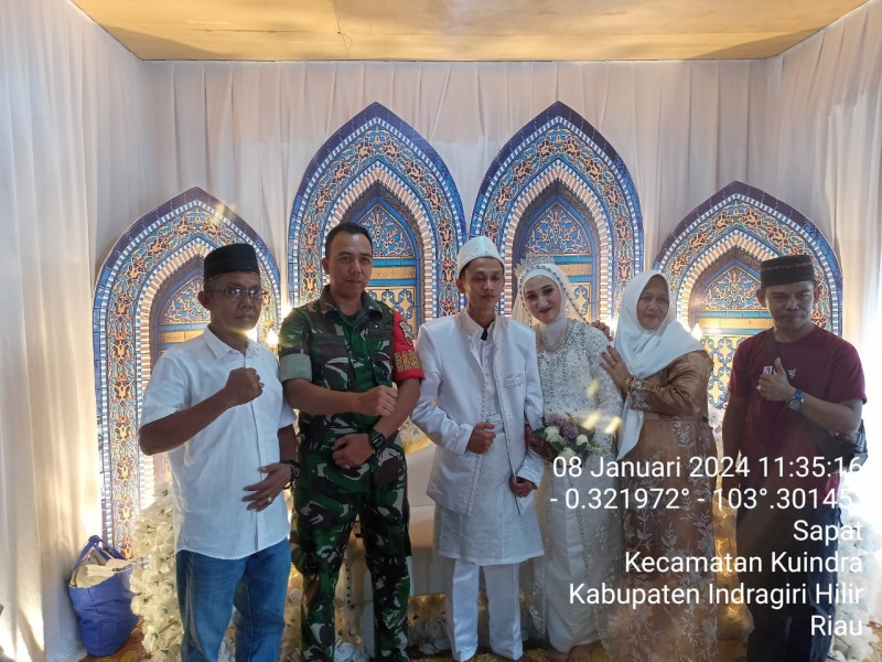 Babinsa Koramil 04/Kuindra Serma Suhaidi Menghadiri Acara Persepsi Pernikahan Salah Satu Warga Binaan