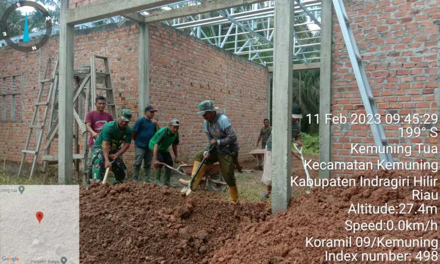 Babinsa Koramil 09/Kemuning Goro di Tempat Sarana Pendidikan Sekolah Aliyah