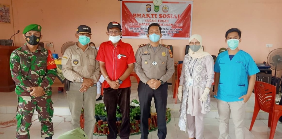 Dipelopori AKP Rhino Handoyo, Gugus Tugas Tembilahan Hulu Gelar Vaksinasi Lansia