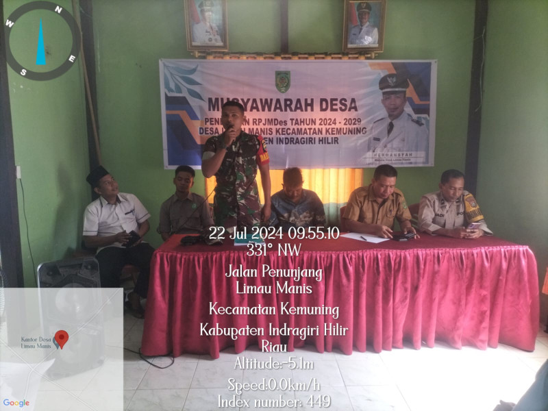 Wujudkan Pembangunan Desa, Danramil 09/Kmg Hadiri Rapat RPJM