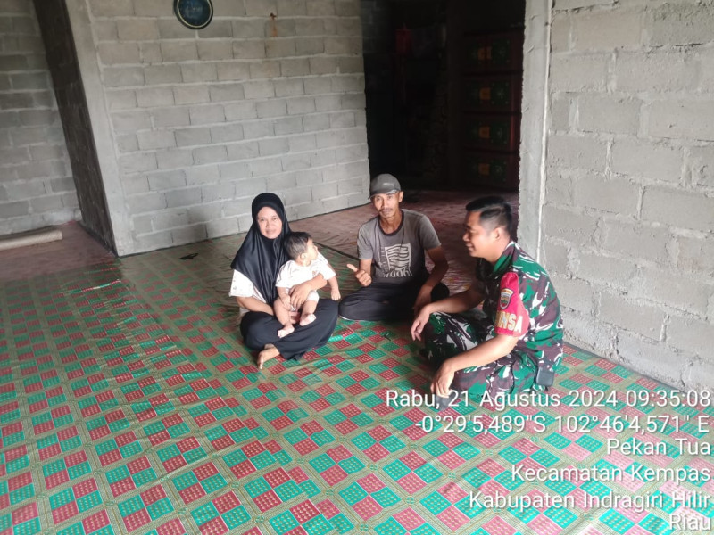 Giat Sambang, Babinsa Koramil 03/Tpl Komsos Bersama Kadus