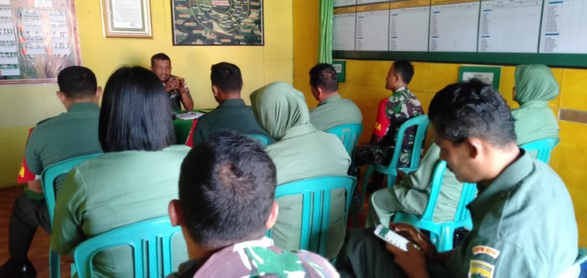 Koramil 07/Reteh Lakukan Penekanan Netralitas TNI Pada Pemilu 2019