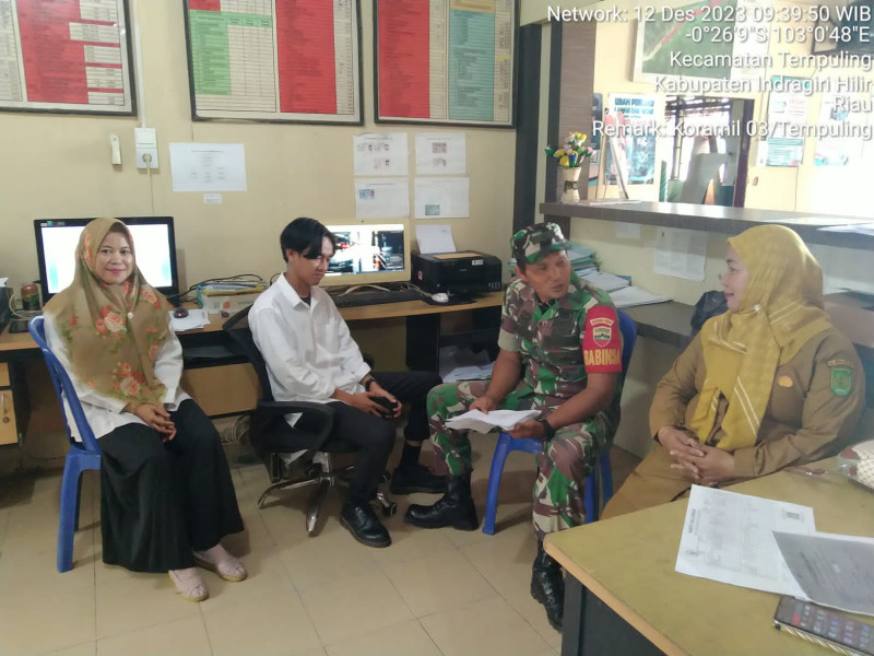 Komsos Dengan Perangkat Kelurahan, Digunakan Babinsa 03/Tpl Sebagai Koordinasi dan Komunikasi Dua Arah