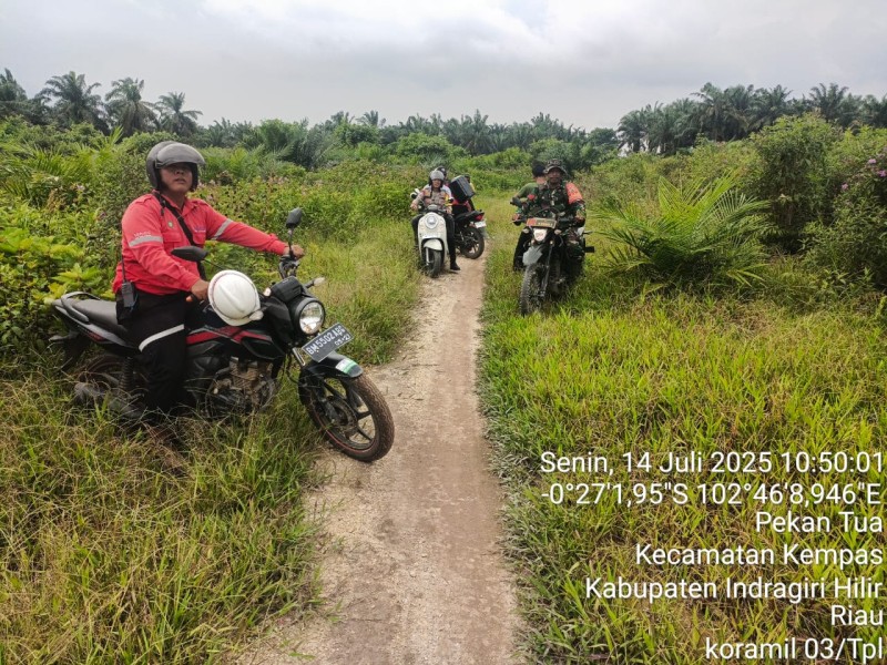 Babinsa Kopka RH. Tambunan Laksanakan Patroli Karhutla di Desa Harapan Jaya, Tidak Ditemukan Titik Api