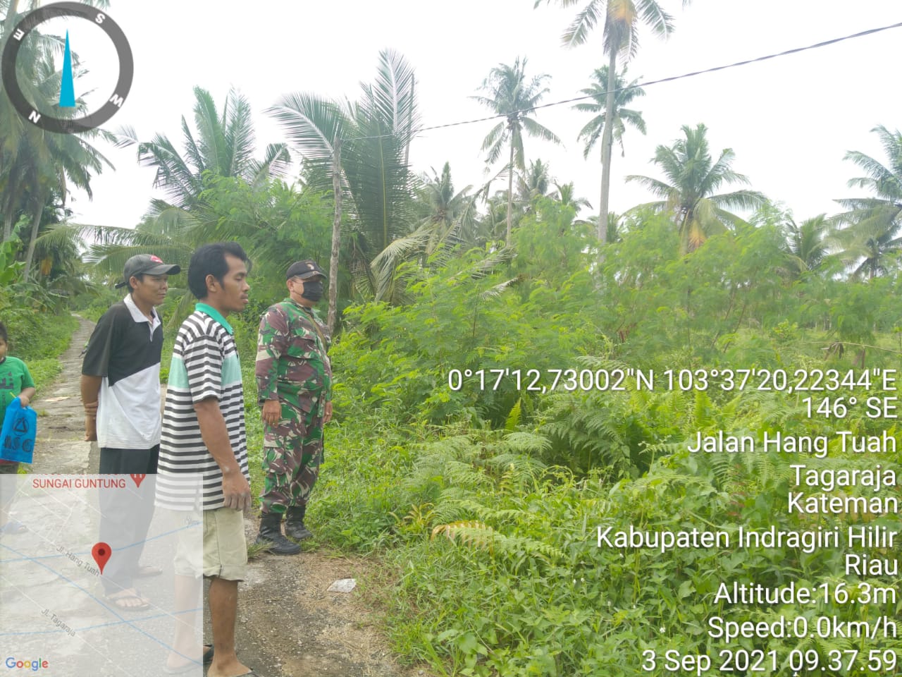 Personel Koramil 06/Kateman Lakukan Patroli Karhutla di Tagaraja