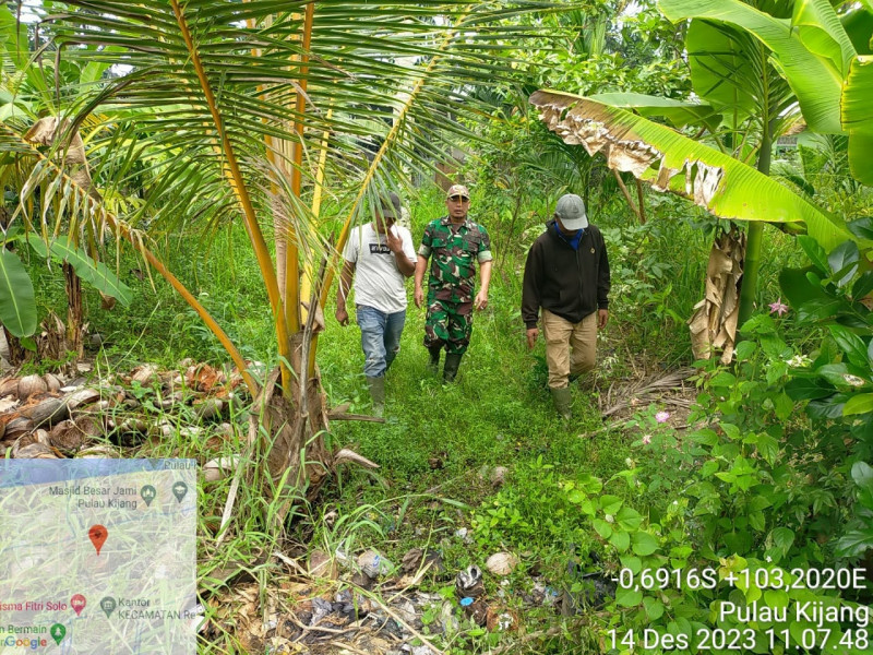 Pelaksanaan Patroli Karhutla Rutin Dilakukan Babinsa Koramil 07/Reteh Guna Cegah Kebakaran