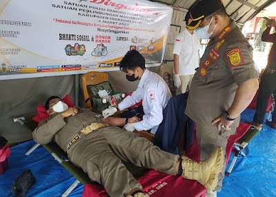 Kegiatan Donor Darah Dalam Rangka Memperingati HUT Satpol PP Ke-77 dan Satlinmas Ke -60