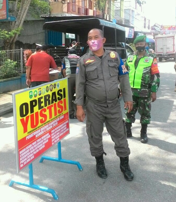 TNI-Polri dan Satpol PP Laksanakan Operasi Yustisi Prokes