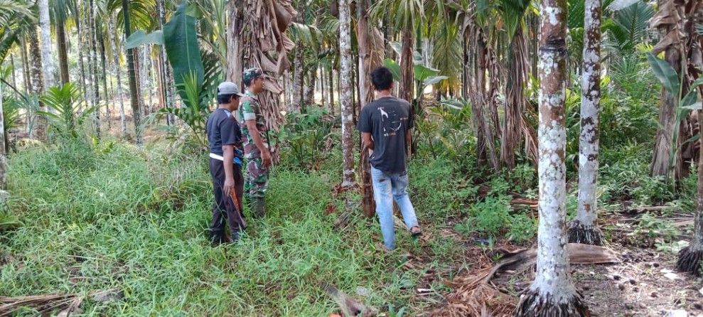 Patroli Karhutla di Wilayah Koramil 07/Reteh Babinsa Siaga Mengantisipasi Kebakaran