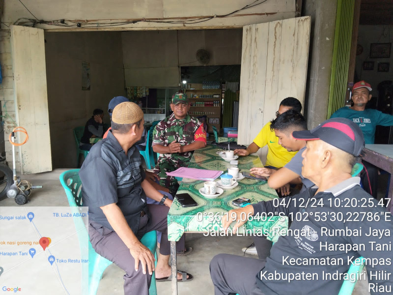 Babinsa Koramil 03/Tpl Silaturahmi Bersama Toga Dan Tomas Di Desa Binaan Ciptakan Desa Aman