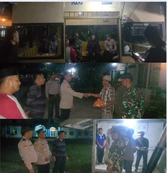 Personil Polsek Gaung Laksanakan Giat Sambang dan Patroli Pos Kamling di Kelurahan Kuala Lahang Kecamatan Gaung