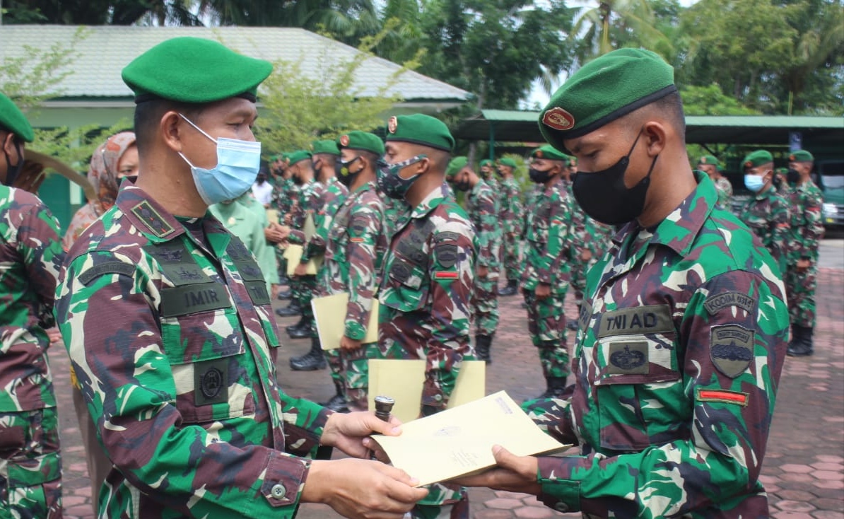 Tamtama Remaja Kodim 0314/Inhil Resmi Dilepas ke Satuan Kecabangan