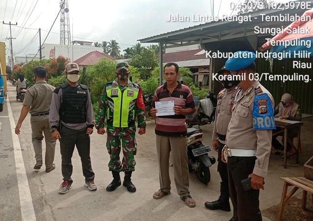 Sinergitas Babinsa 03/Tempuling Dan Satgas Semakin Solid Lawan Covid-19