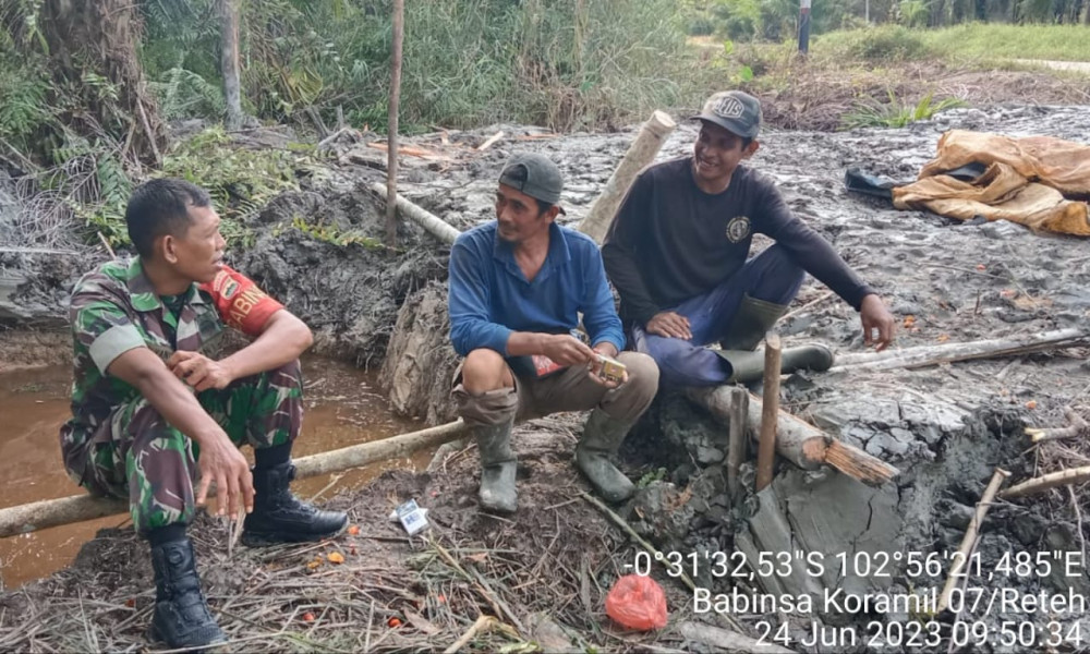 Koramil 07/Reteh Waspadai Karhutla di Wilayah Karna Sudah Memasuki Musim Kemarau