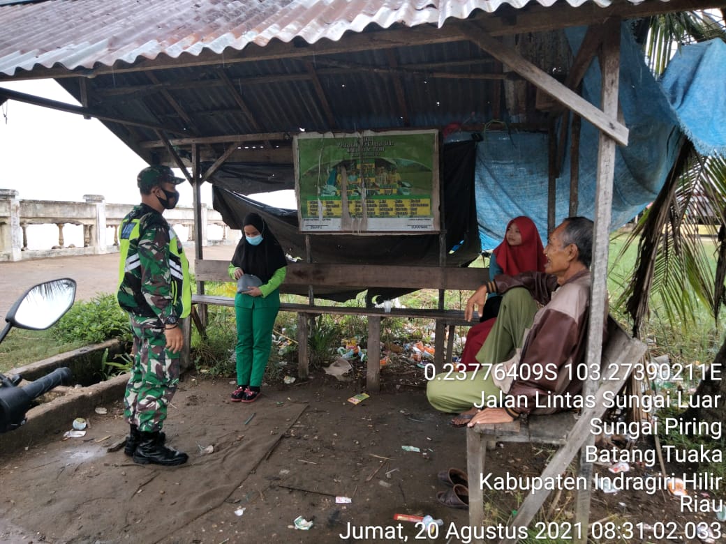 Terus Gencar, Babinsa Koramil 12/Batang Tuaka Komsos ke Warga Binaan 