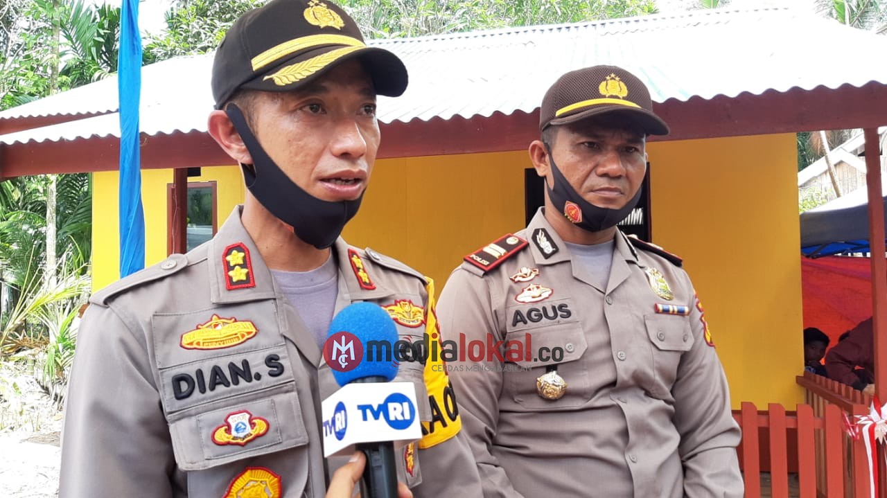 Resmikan Rumah Layak Huni di Sungai Iliran, Kapolres Inhil Apresiasi Kinerja Polsek GAS