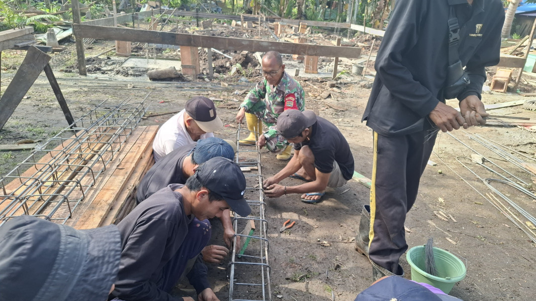 Pengerjaan RTLH Terus Di Kebut Satgas TMMD Ke-123 Kodim 0314/Inhil