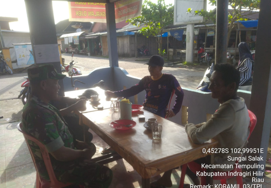 Sambangi Warga Binaan, Babinsa 03/Tpl Sertu Mulyadi Lakukan Komsos Sekaligus Silaturahmi