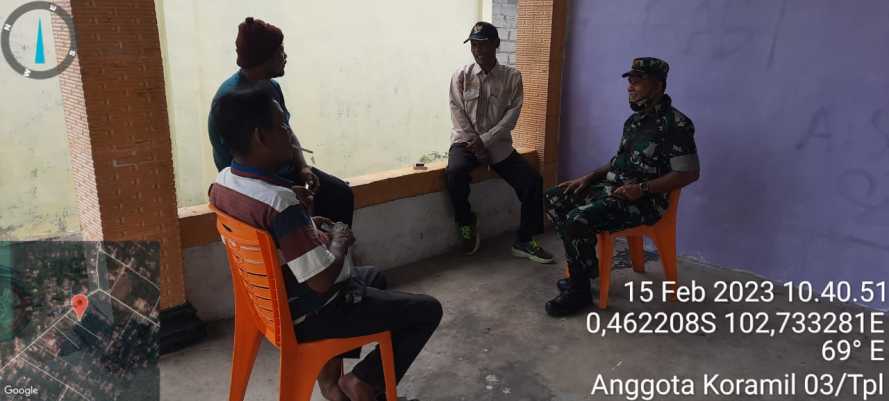 Jalin Silaturahmi Dengan Warga Binaan, Babinsa Koramil 03/Tpl Rutin Laksanakan Komsos