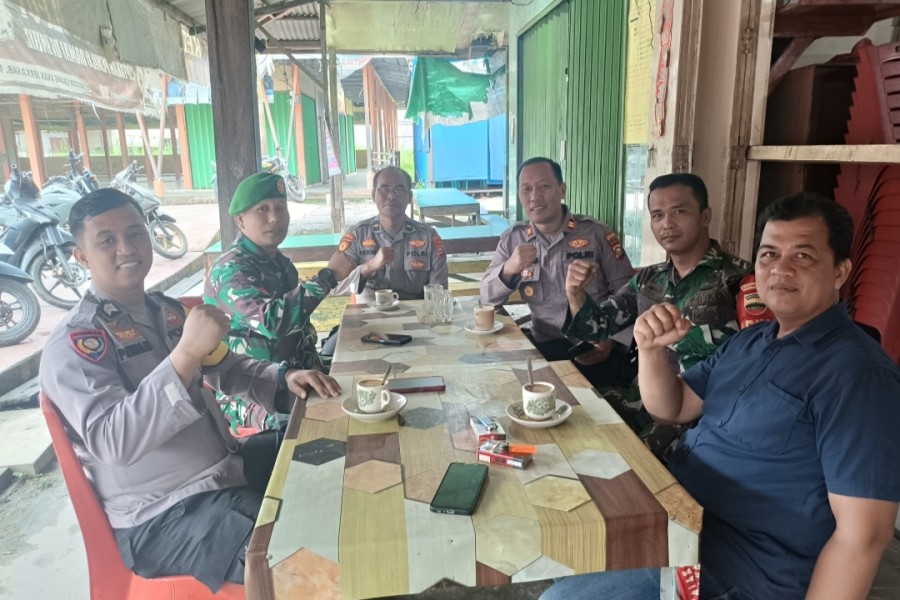 Sinergitas TNI-Polri, Koramil 05/Gas dan Polsek Gas Laksanakan Coffee Morning
