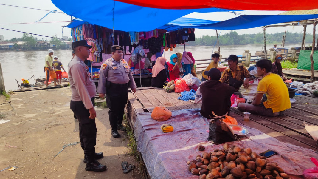 Personil Polsek Gaung Melaksanakan Giat patroli di Seputaran Kuala Lahang Ciptakan Situasi Aman