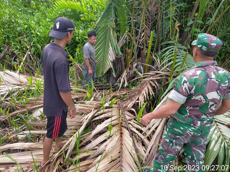 Pencegahan Karhutla Terus di Lakukan Babinsa Koramil 07/Reteh Demi Kenyamanan Lingkungan