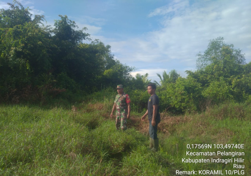 Daerah Rawan Karhutla, Babinsa Koramil 10/Pelangiran Terus Tegakkan Patroli Rutin