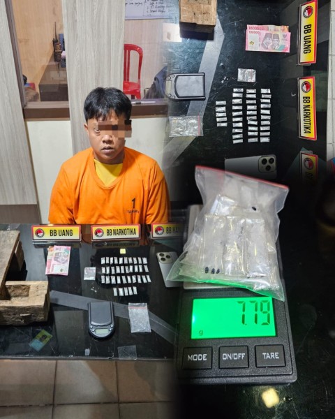 36 Paket Sabu Siap Edar Digerebek di Lorong Karyawan Tembilahan, Pria 30 Tahun Diamankan