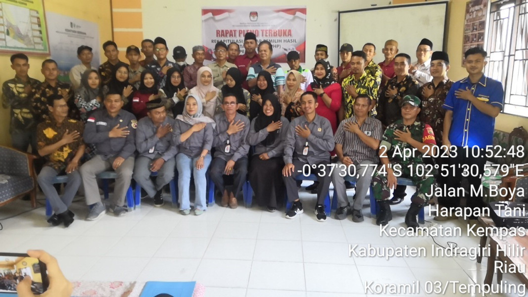 Babinsa 03/Tpl Hadiri Rapat Pleno Terbuka Rekapitulasi Daftar Pemilih Hasil Pemutakhiran(DPHP) Pemilu 2024